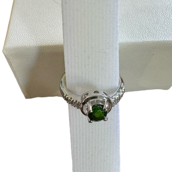 Silver and green satellite ring - Picture 6 of 11